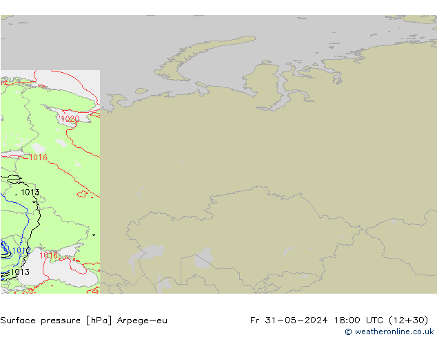 Yer basıncı Arpege-eu Cu 31.05.2024 18 UTC