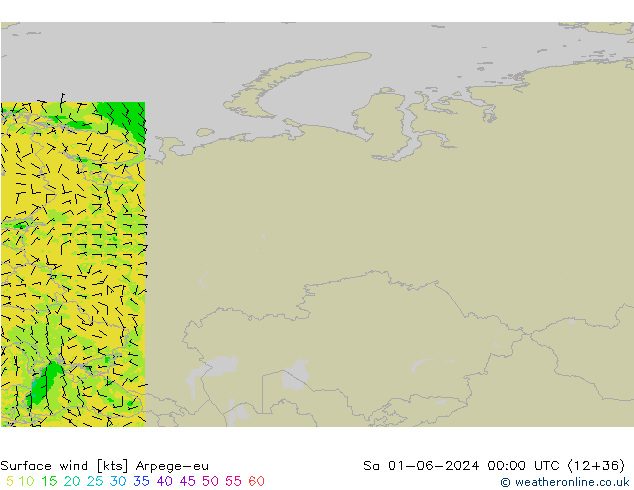 Rüzgar 10 m Arpege-eu Cts 01.06.2024 00 UTC