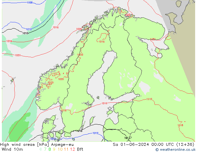 Izotacha Arpege-eu so. 01.06.2024 00 UTC