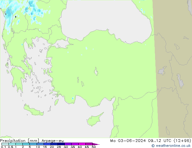 Neerslag Arpege-eu ma 03.06.2024 12 UTC