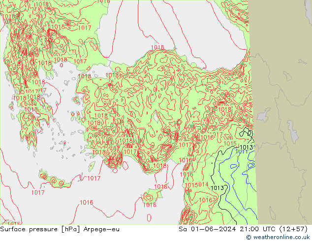 ciśnienie Arpege-eu so. 01.06.2024 21 UTC