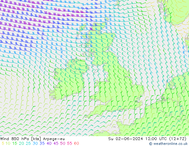  850 hPa Arpege-eu  02.06.2024 12 UTC