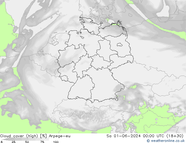 Bulutlar (yüksek) Arpege-eu Cts 01.06.2024 00 UTC