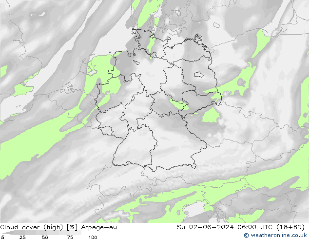 Nubes altas Arpege-eu dom 02.06.2024 06 UTC