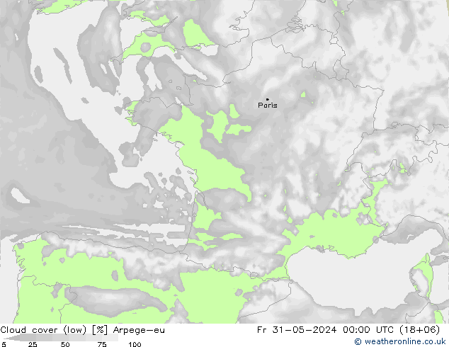 Wolken (tief) Arpege-eu Fr 31.05.2024 00 UTC