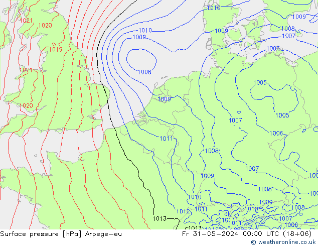 Bodendruck Arpege-eu Fr 31.05.2024 00 UTC