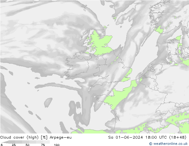 Bulutlar (yüksek) Arpege-eu Cts 01.06.2024 18 UTC