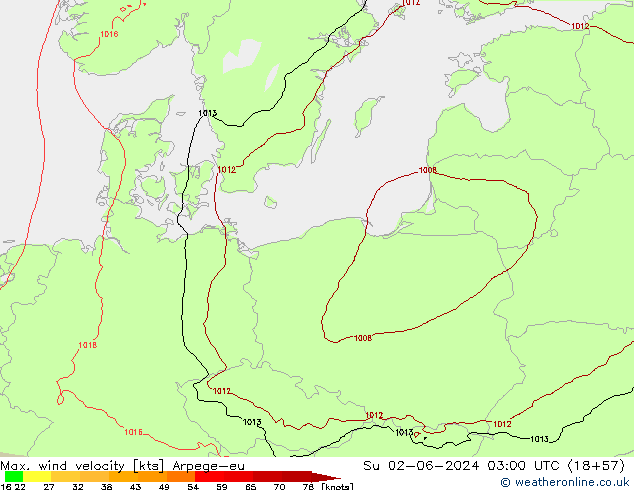 Max. wind velocity Arpege-eu dim 02.06.2024 03 UTC