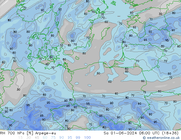 700 hPa Nispi Nem Arpege-eu Cts 01.06.2024 06 UTC