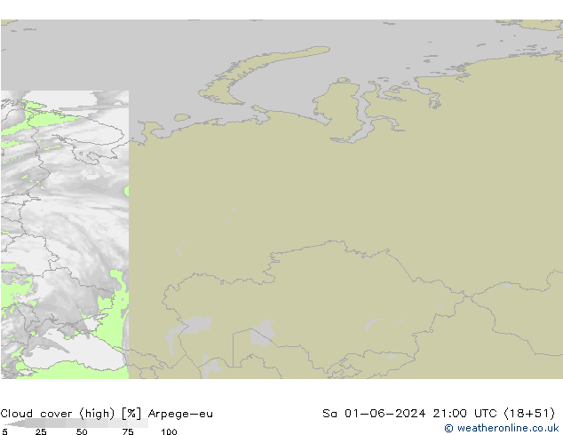 vysoký oblak Arpege-eu So 01.06.2024 21 UTC