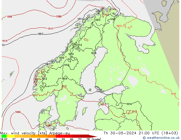 Windböen Arpege-eu Do 30.05.2024 21 UTC