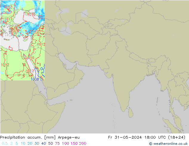 Precipitation accum. Arpege-eu Pá 31.05.2024 18 UTC