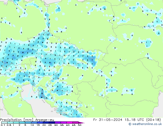 Yağış Arpege-eu Cu 31.05.2024 18 UTC