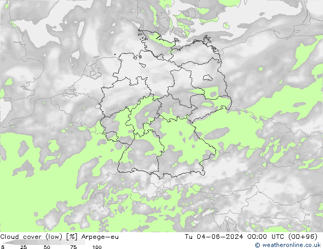 Wolken (tief) Arpege-eu Di 04.06.2024 00 UTC