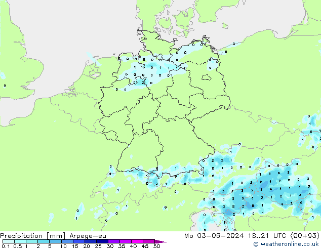 Yağış Arpege-eu Pzt 03.06.2024 21 UTC