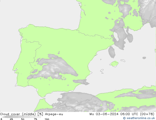 Bewolking (Middelb.) Arpege-eu ma 03.06.2024 06 UTC