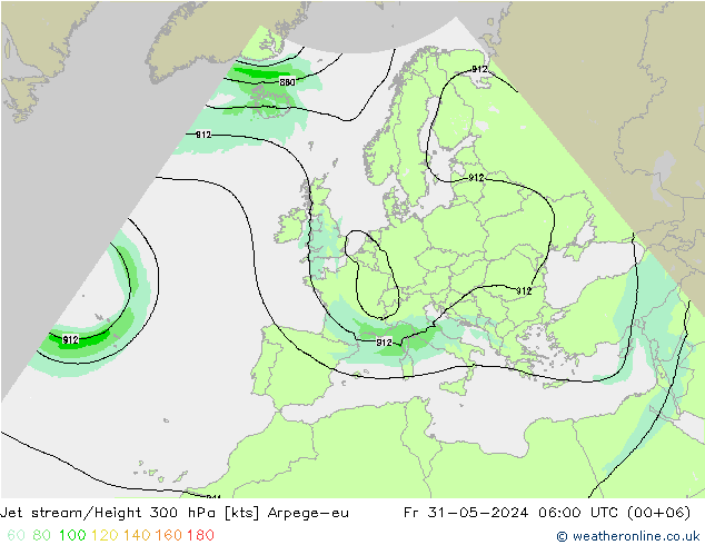 Jet Akımları Arpege-eu Cu 31.05.2024 06 UTC