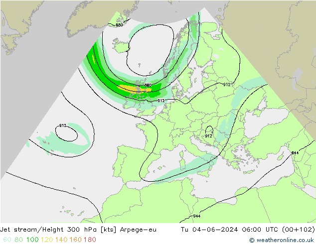 Polarjet Arpege-eu Di 04.06.2024 06 UTC