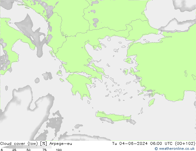 Nubi basse Arpege-eu mar 04.06.2024 06 UTC