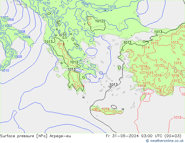 pression de l'air Arpege-eu ven 31.05.2024 03 UTC