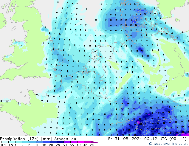 opad (12h) Arpege-eu pt. 31.05.2024 12 UTC