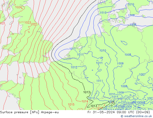 ciśnienie Arpege-eu pt. 31.05.2024 09 UTC