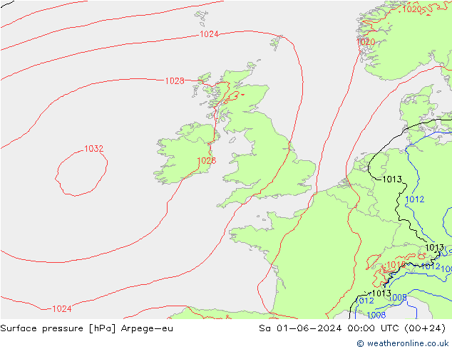 Bodendruck Arpege-eu Sa 01.06.2024 00 UTC