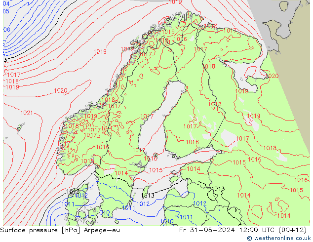 Bodendruck Arpege-eu Fr 31.05.2024 12 UTC