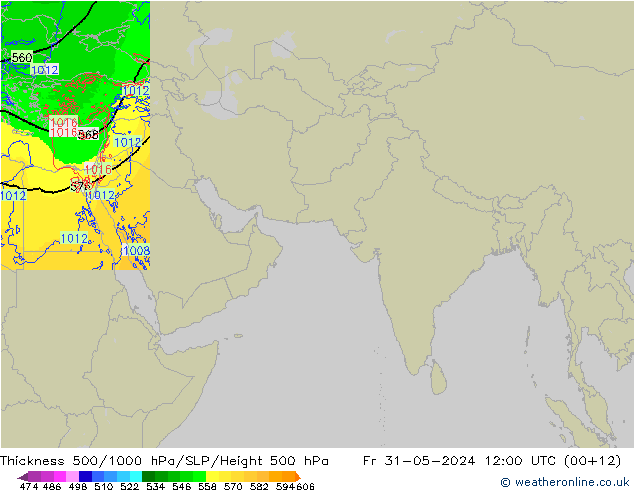 Thck 500-1000hPa Arpege-eu 星期五 31.05.2024 12 UTC