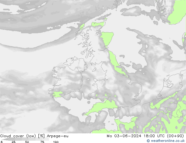 облака (низкий) Arpege-eu пн 03.06.2024 18 UTC