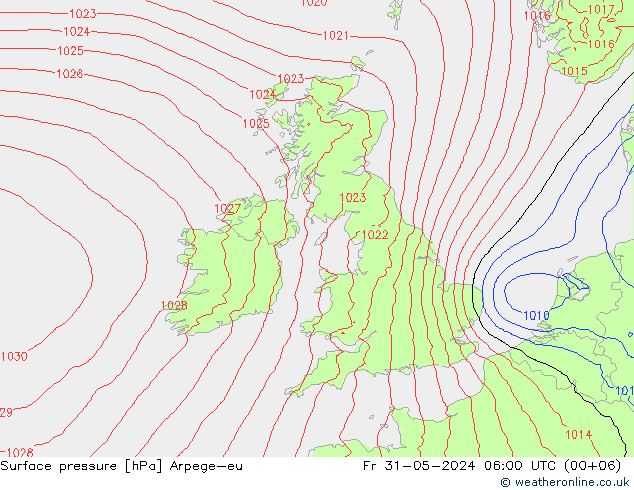 pression de l'air Arpege-eu ven 31.05.2024 06 UTC