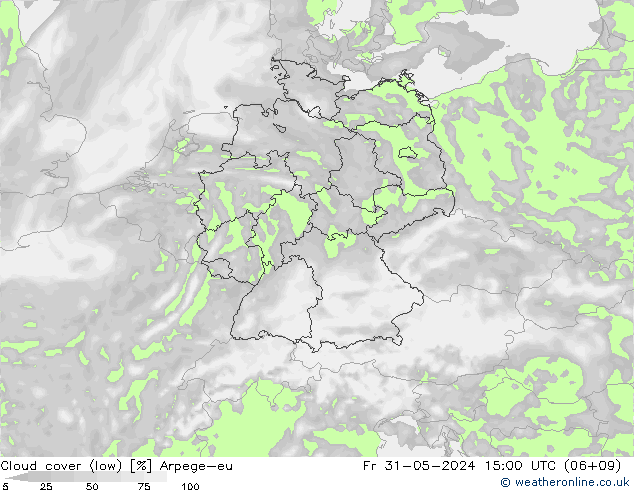 Nubi basse Arpege-eu ven 31.05.2024 15 UTC