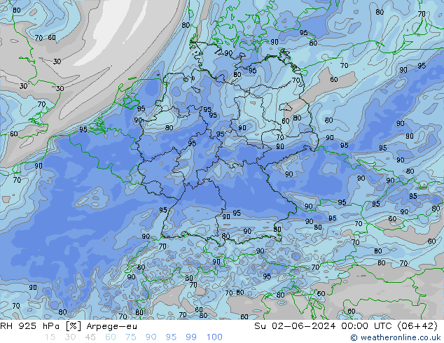 RV 925 hPa Arpege-eu zo 02.06.2024 00 UTC