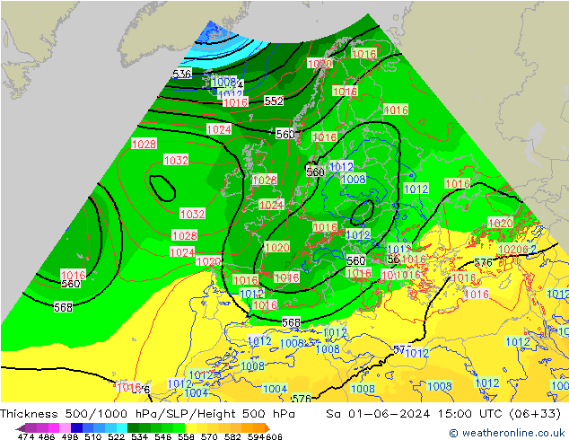 Thck 500-1000hPa Arpege-eu Sa 01.06.2024 15 UTC