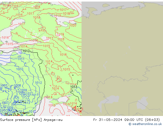 Bodendruck Arpege-eu Fr 31.05.2024 09 UTC