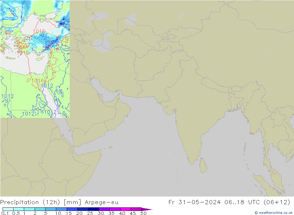 Precipitação (12h) Arpege-eu Sex 31.05.2024 18 UTC