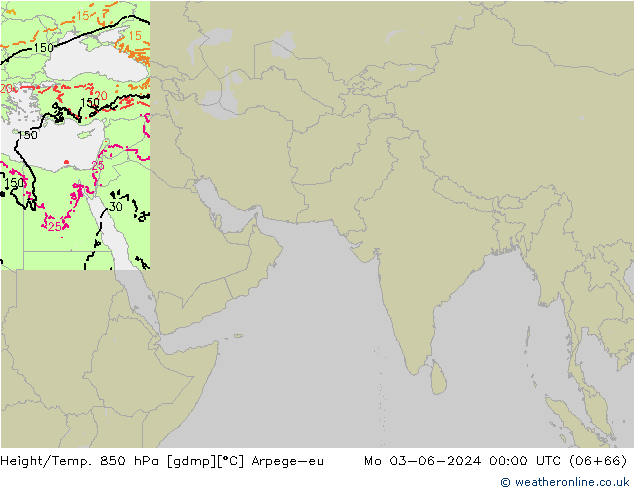 Height/Temp. 850 hPa Arpege-eu pon. 03.06.2024 00 UTC