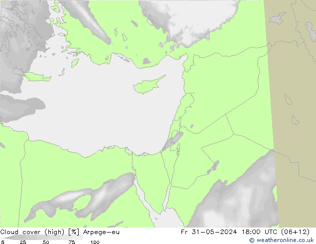 zachmurzenie (wysokie) Arpege-eu pt. 31.05.2024 18 UTC