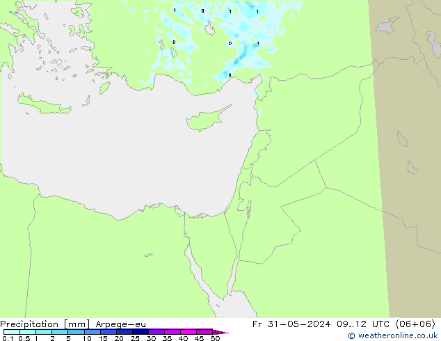 Precipitation Arpege-eu Fr 31.05.2024 12 UTC