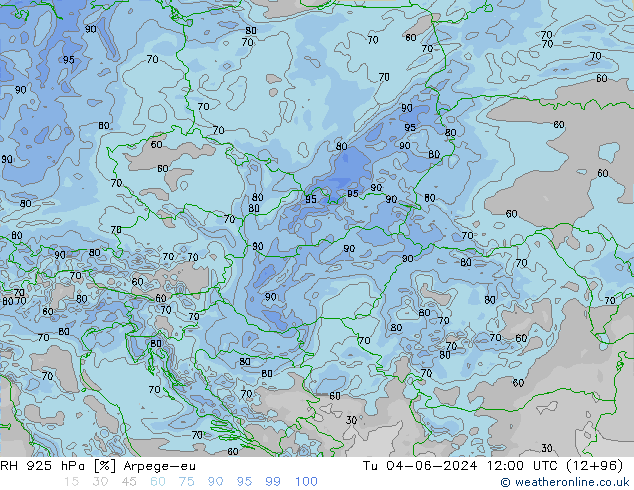 925 hPa Nispi Nem Arpege-eu Sa 04.06.2024 12 UTC