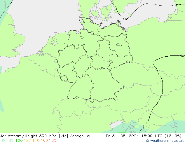 Corrente a getto Arpege-eu ven 31.05.2024 18 UTC