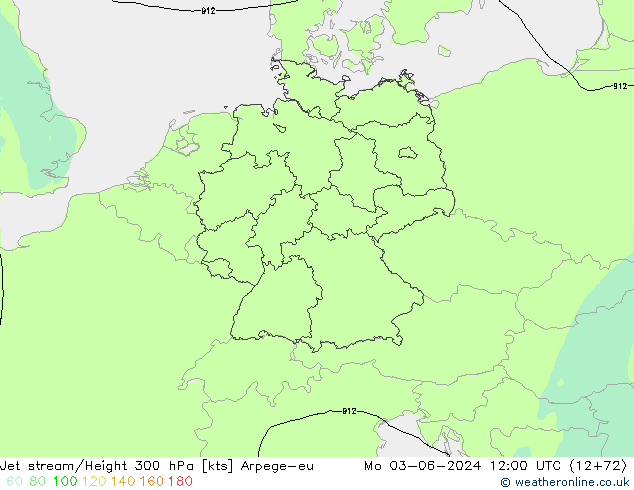 Prąd strumieniowy Arpege-eu pon. 03.06.2024 12 UTC