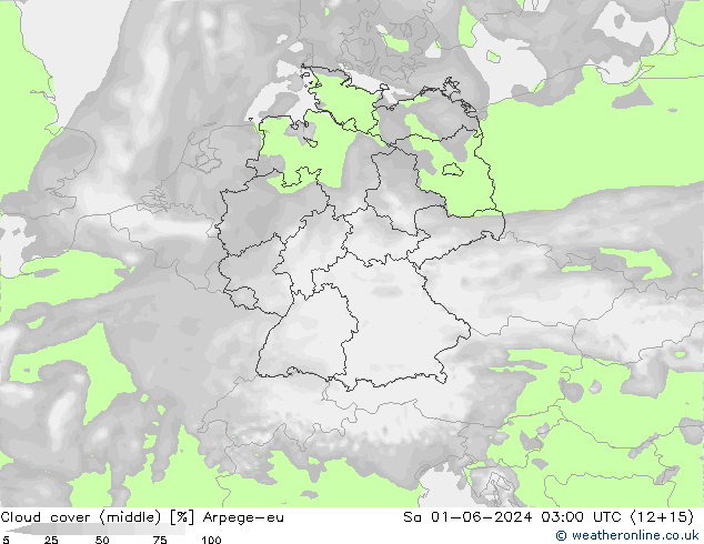 Nuages (moyen) Arpege-eu sam 01.06.2024 03 UTC