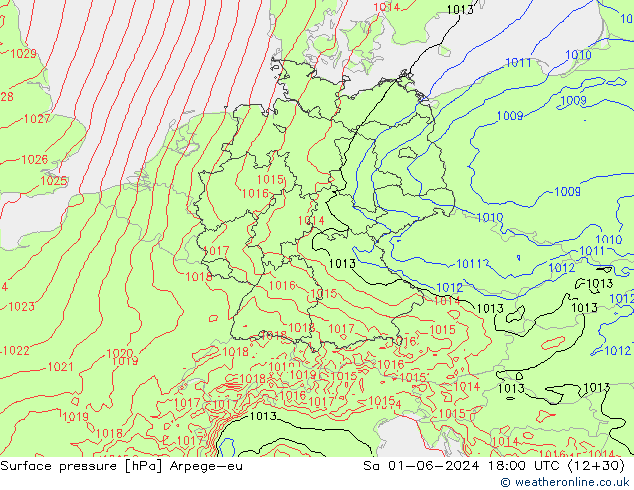 pressão do solo Arpege-eu Sáb 01.06.2024 18 UTC