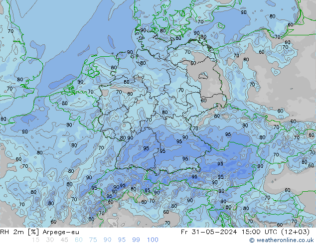 RH 2m Arpege-eu pt. 31.05.2024 15 UTC