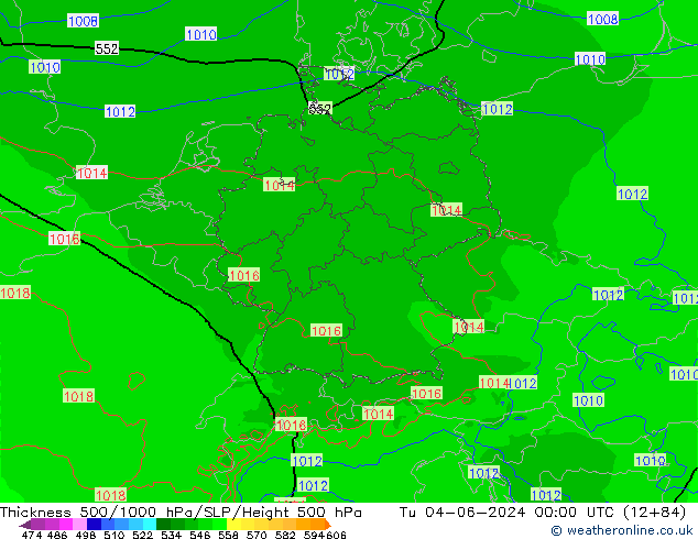 Thck 500-1000hPa Arpege-eu wto. 04.06.2024 00 UTC