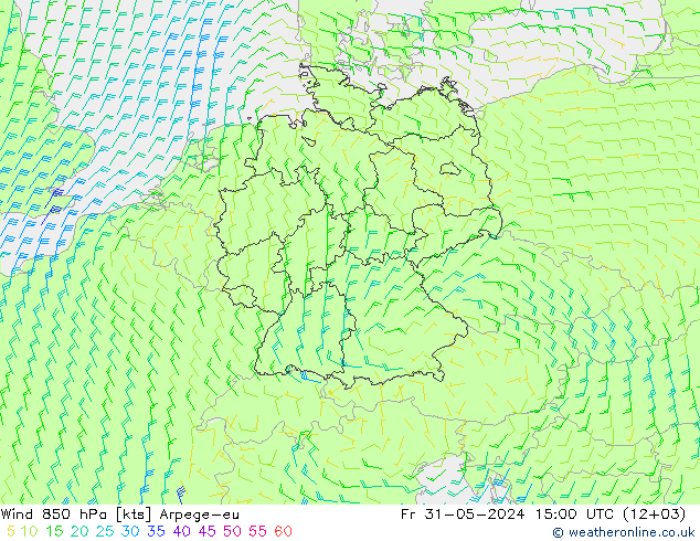  850 hPa Arpege-eu  31.05.2024 15 UTC