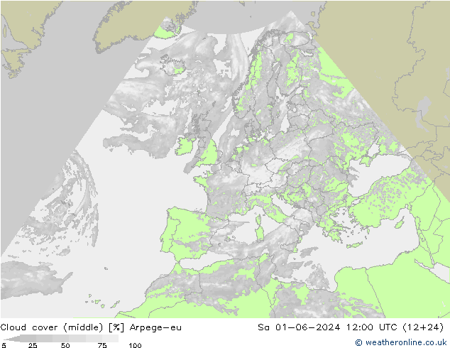 облака (средний) Arpege-eu сб 01.06.2024 12 UTC