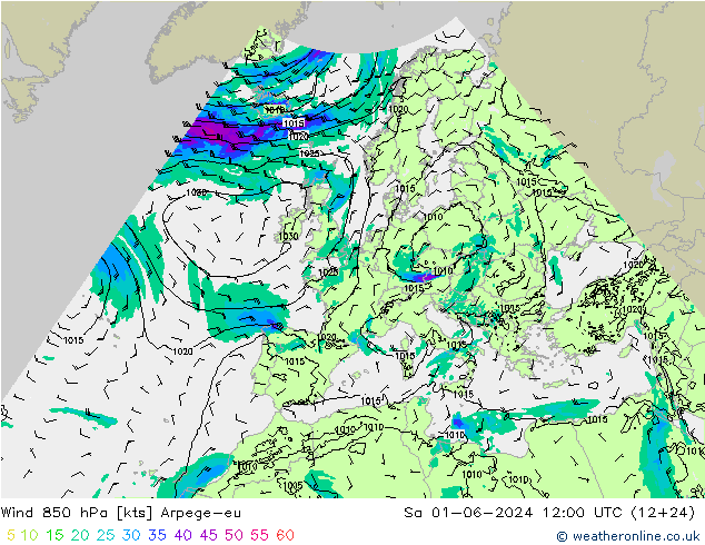 风 850 hPa Arpege-eu 星期六 01.06.2024 12 UTC