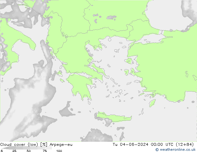 Bulutlar (düşük) Arpege-eu Sa 04.06.2024 00 UTC